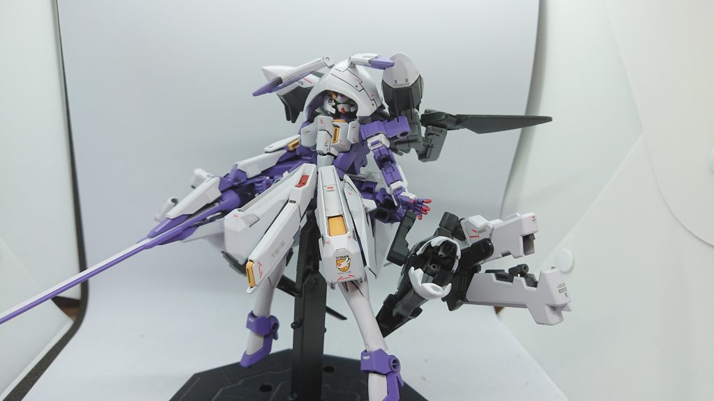 解説は単体で説明しておりますので軽くパープルに黒の差し色が入りだいぶ締まりました