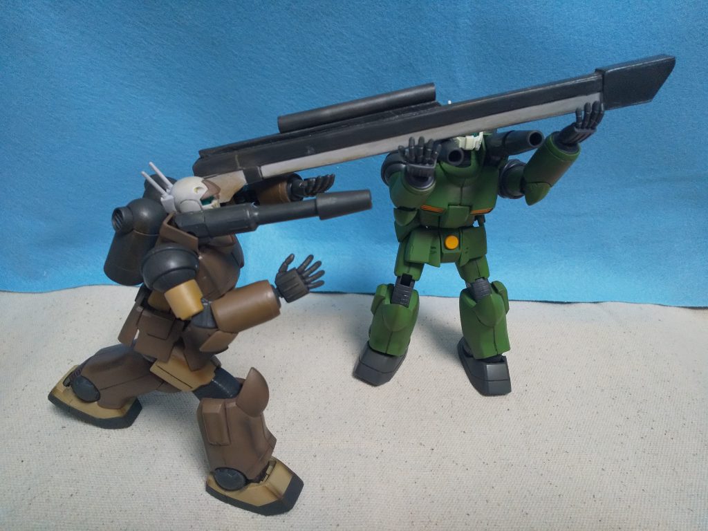 超遠距離支援用武器も作製。パーマネントマットバーニッシュの力を借りても長すぎて支えてもらわないと倒れます。