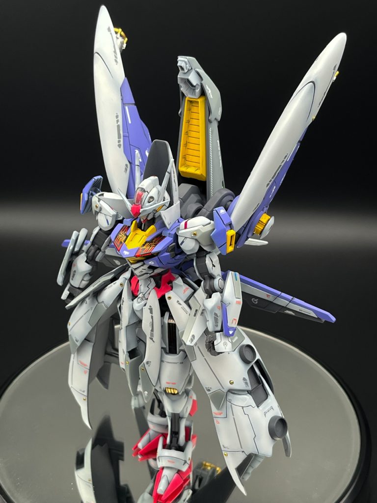 ▲塗装について本来のトリコロールカラーを基本に、若干自分好みに調色しました。