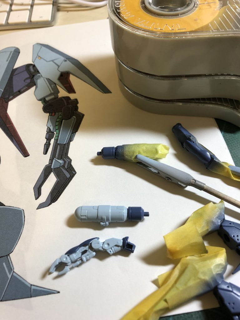 色指定がなかったのでネットから設定画を出力しつつも自分のイメージカラーに近づけて塗装。