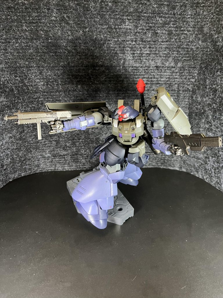 ビームライフル & 90mmマシンガン② SEED撃ちをしようとしましたが、さすがにドム足が曲がりませんでした💦