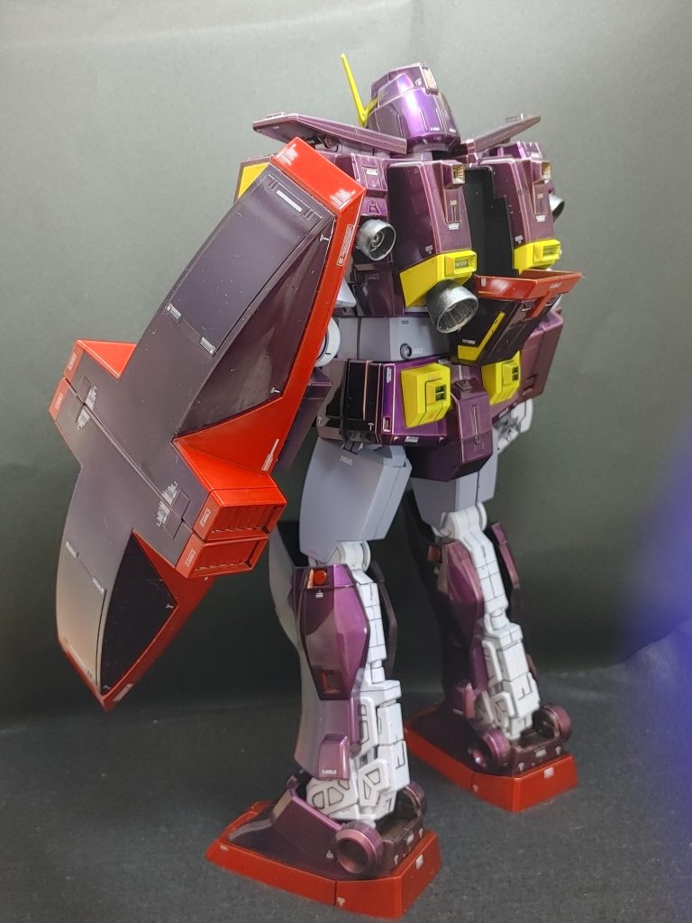 背面から。シールドは光沢でるように磨きました✨