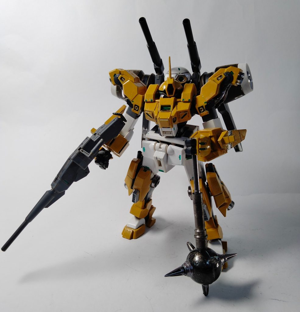 大きな改造はありませんが、デティールパーツをあちこちに追加チュチュ先輩らしくメイスを持たせています。