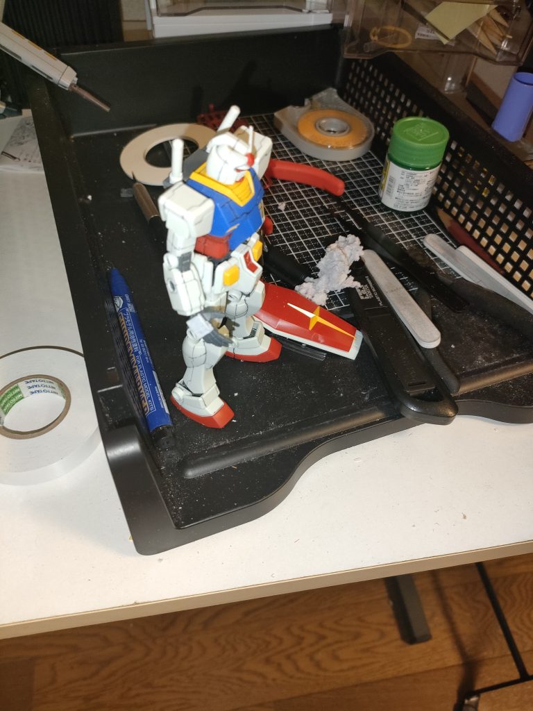 RX78-2ガンダム(スジ彫り用試験機)–3枚目/制作者：@youz022337