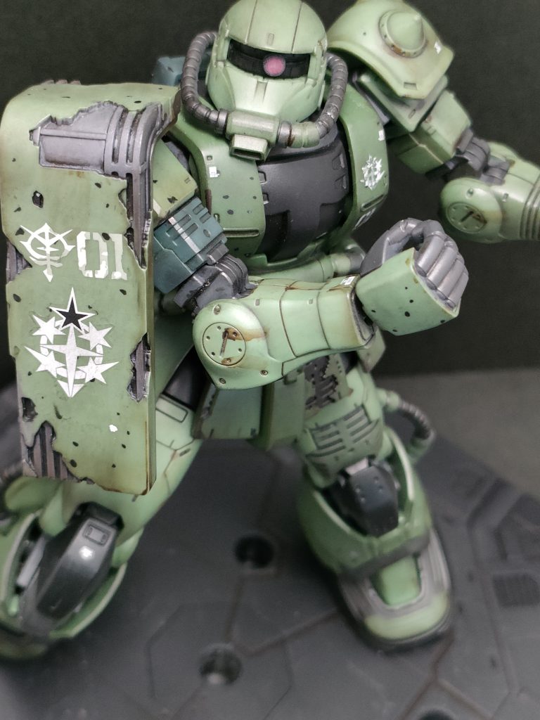 シールドアタック。シールドのウェザリングは楽しい✨✨