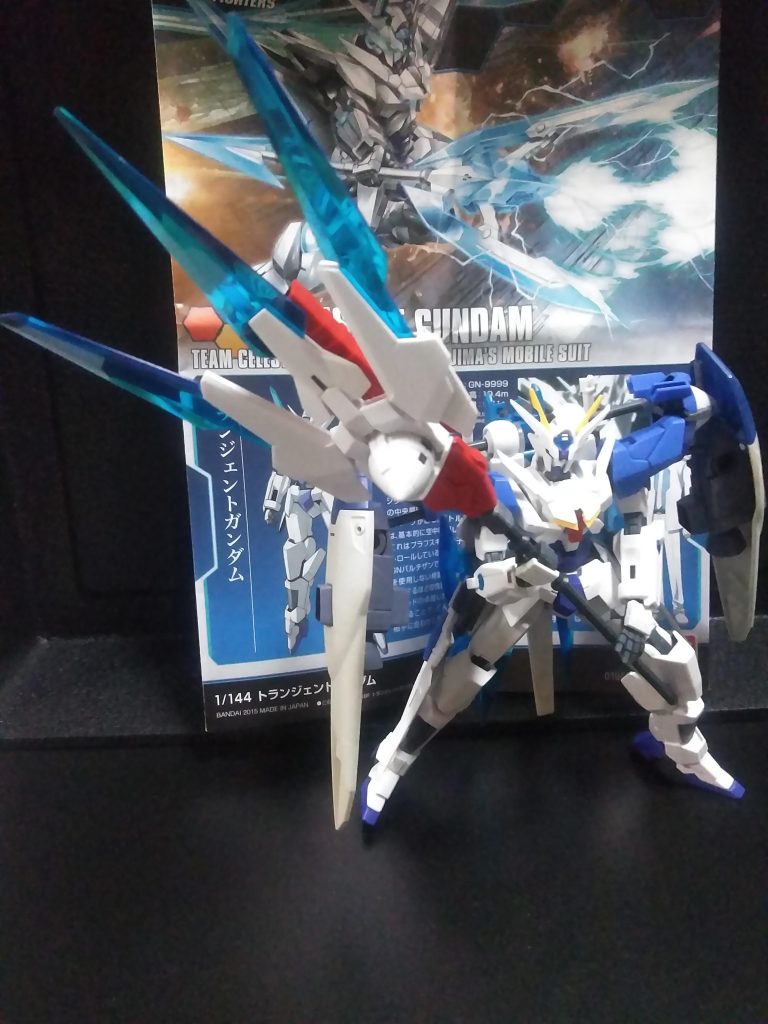 まぁ、こんな感じでメインウェポン展開！『GN トライデント ランサー モード』高出力武装という脳内設定なので『GN ドライブ』もくっ付けておきました😤