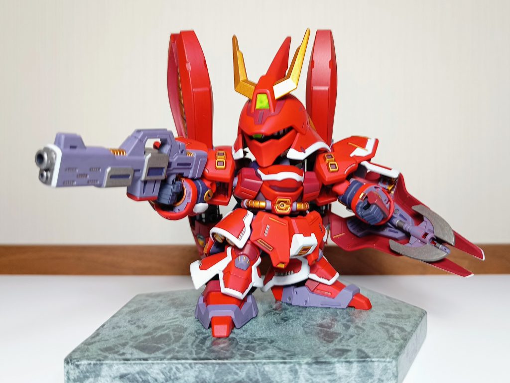 射撃ポーズ!ポーズは付けられるんですがヘルメットやアーマー類が干渉して塗装が剥げちゃう…