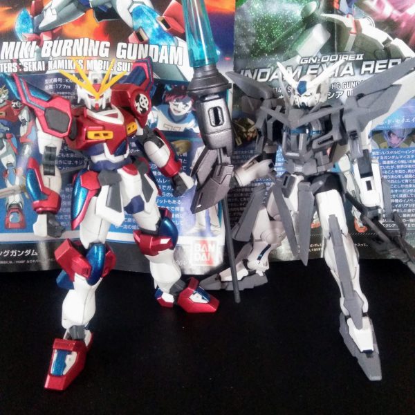 HGBF カミキ バーニング ガンダム & HG改造トランジェント ガンダム