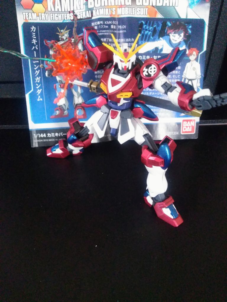 はい。主人公『セカイくん』が自力で造り挙げたガンプラと云うことです😊        自分の名前が機体名に入っている辺りが、なんとも微笑ましい🤗