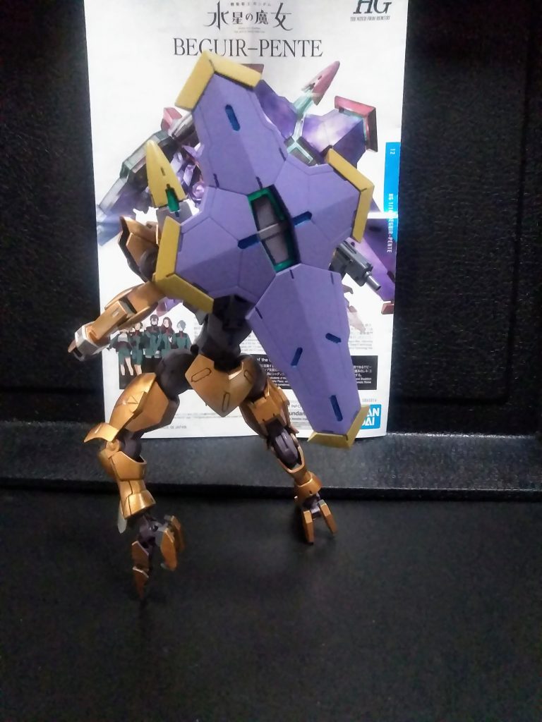 背負ってみました😏それにしても、この子は体幹がととのっています。バランスの悪い大きなシールドでもこの通り😲