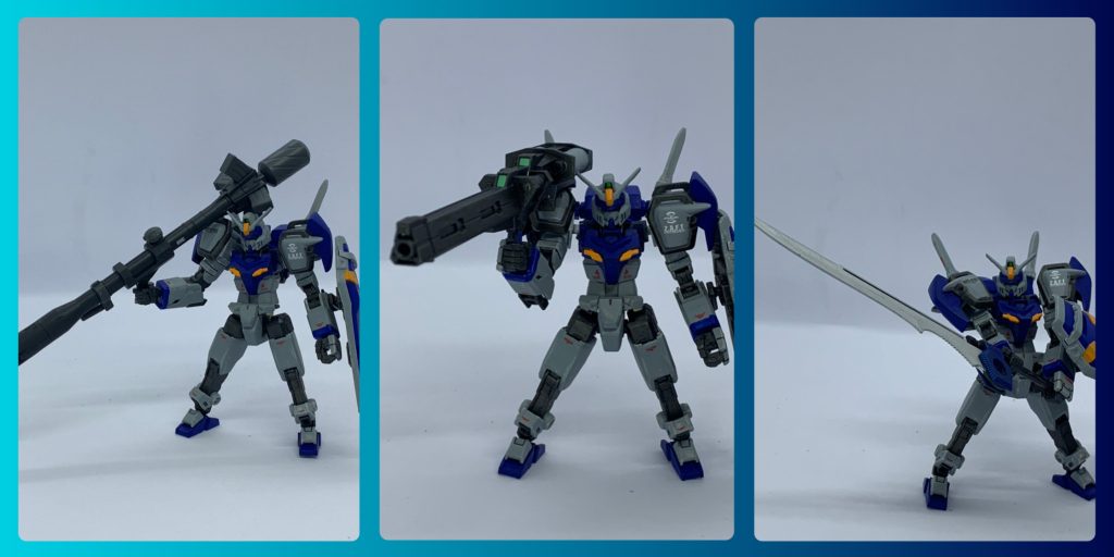 ストライクバズーカ、ゲイボルグ、グランドスラム。ゲイボルグはゴールドフレームに巡り会えず。ROBOT魂A.N.I.M.E.のを塗装してます。結構勇気いるやつだった。ストライクバズーカはシステムウェポンセット？だかのやつ。