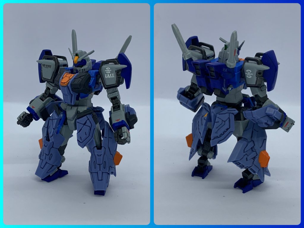 着膨れ…じゃないコアデュエルアサルトシュラウド。アサルトシュラウドは目の敵にするくらい苦手なんですが、アーマー換装できるコアガンダムを素体に使っておいてアサルトシュラウド通らないは変かなと思って。肩？なにそれ？