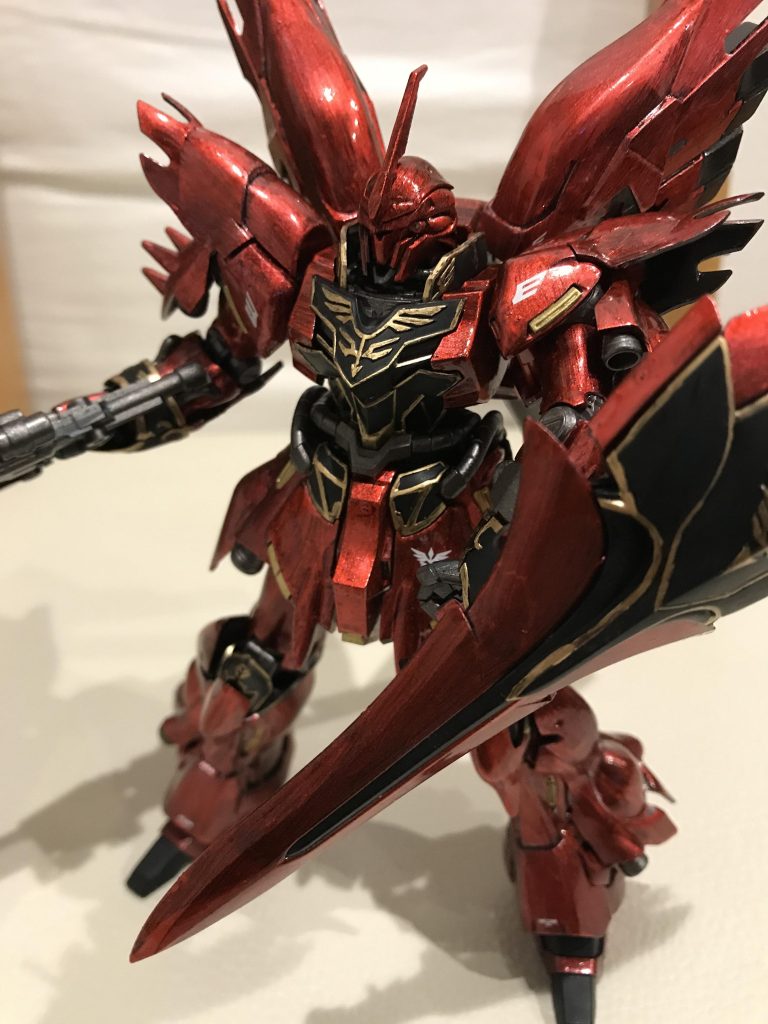 まだ筆塗りの頃にキャンディ塗装に挑戦して大失敗したシナンジュ