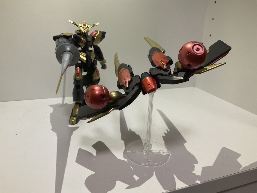 以上がガンダムバエルバシレウスです。ほんとはランスにバルカン生やしたかったんですがお金がなかったので諦めました金が入ったら弄ろうかなーと思ってます