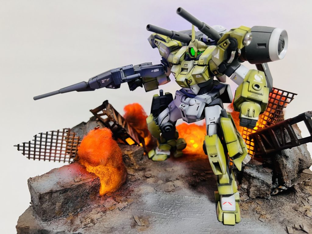 HG◇機動戦士ガンダム 水星の魔女◇デミバーディング◇塗装済み完成品 劇中風ジオラマセット–3枚目/制作者：H4co Y