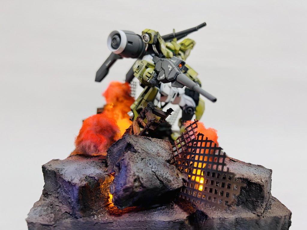 HG◇機動戦士ガンダム 水星の魔女◇デミバーディング◇塗装済み完成品 劇中風ジオラマセット–4枚目/制作者：H4co Y