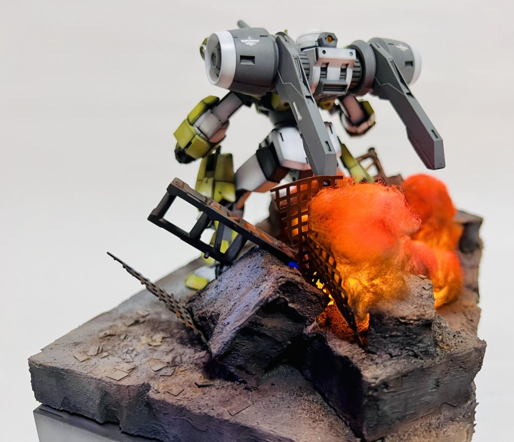 HG◇機動戦士ガンダム 水星の魔女◇デミバーディング◇塗装済み完成品 劇中風ジオラマセット–5枚目/制作者：H4co Y