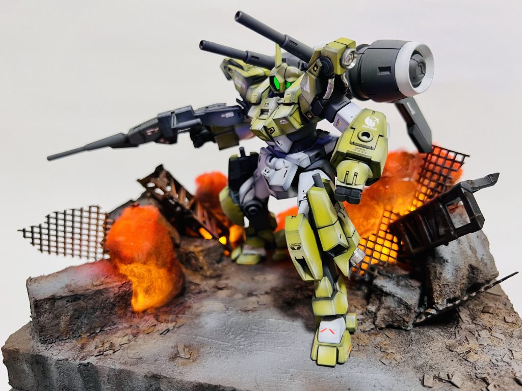 HG◇機動戦士ガンダム 水星の魔女◇デミバーディング◇塗装済み完成品 劇中風ジオラマセット–2枚目/制作者：H4co Y