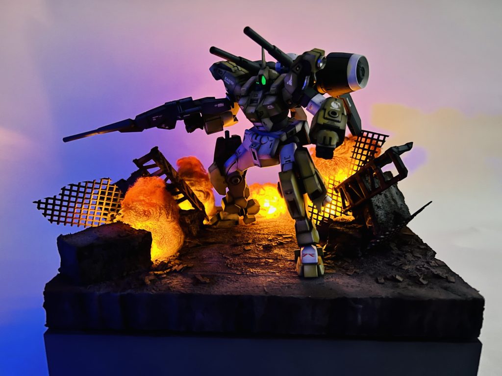 HG◇機動戦士ガンダム 水星の魔女◇デミバーディング◇塗装済み完成品 劇中風ジオラマセット–3枚目/制作者：H4co Y