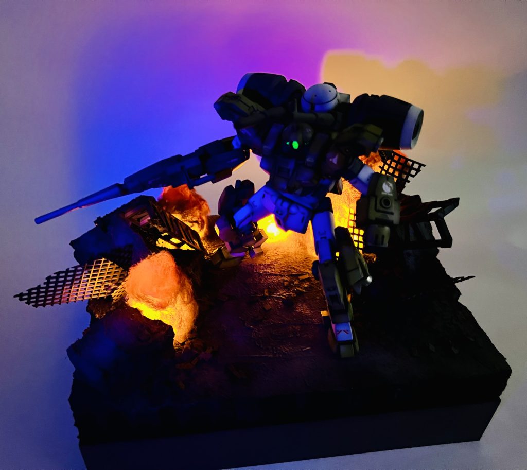 HG◇機動戦士ガンダム 水星の魔女◇デミバーディング◇塗装済み完成品 劇中風ジオラマセット–4枚目/制作者：H4co Y