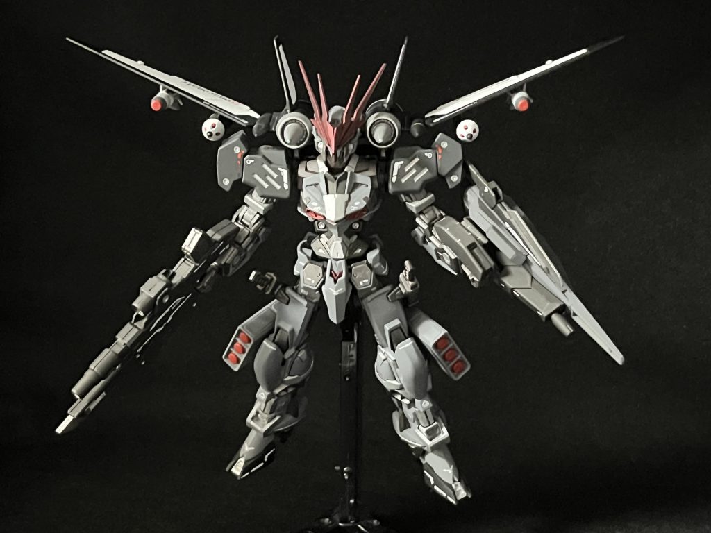 今回はここまでとなります。4〜5月は、仕事やらプライベートやらゼルダやらが忙しくて中々作業が進みませんでした…。GUNSTA投稿も久しぶりになってしまいました…_:(´ཀ`」∠):_6月は、構想中&必要パーツも揃えた武装案の残りと、何かMGでも作れれば嬉しいですね。ここまでご覧いただき、ありがとうございました。イイねやコメント等いただけると嬉しいです！ヽ(´▽｀)/