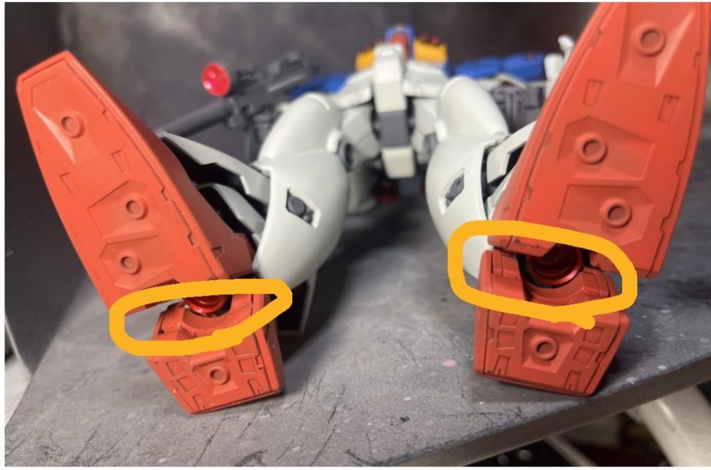 実は見えなくなる部分ではありますが、一部パーツを紛失してしまいレジンで複製してます。左右対称のパーツで良かった！