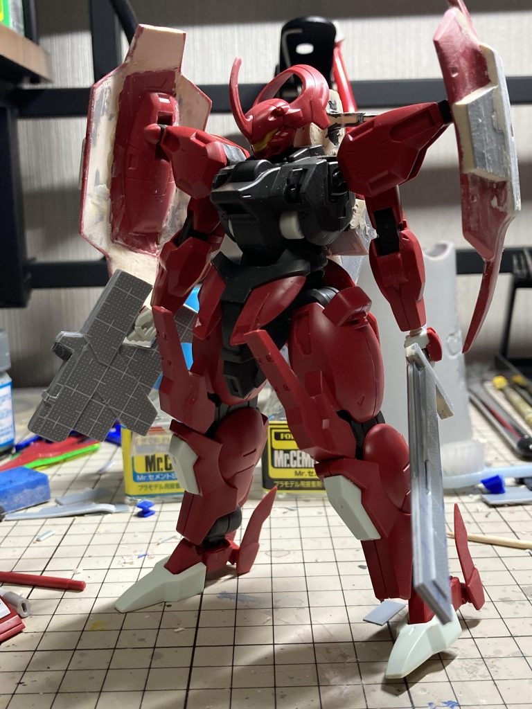 形がほぼ完成状態。(因みに作成完了してから結構違う箇所が多いの気づきました)