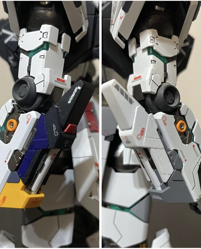 右腕にもビームサーベル付けてます。😊