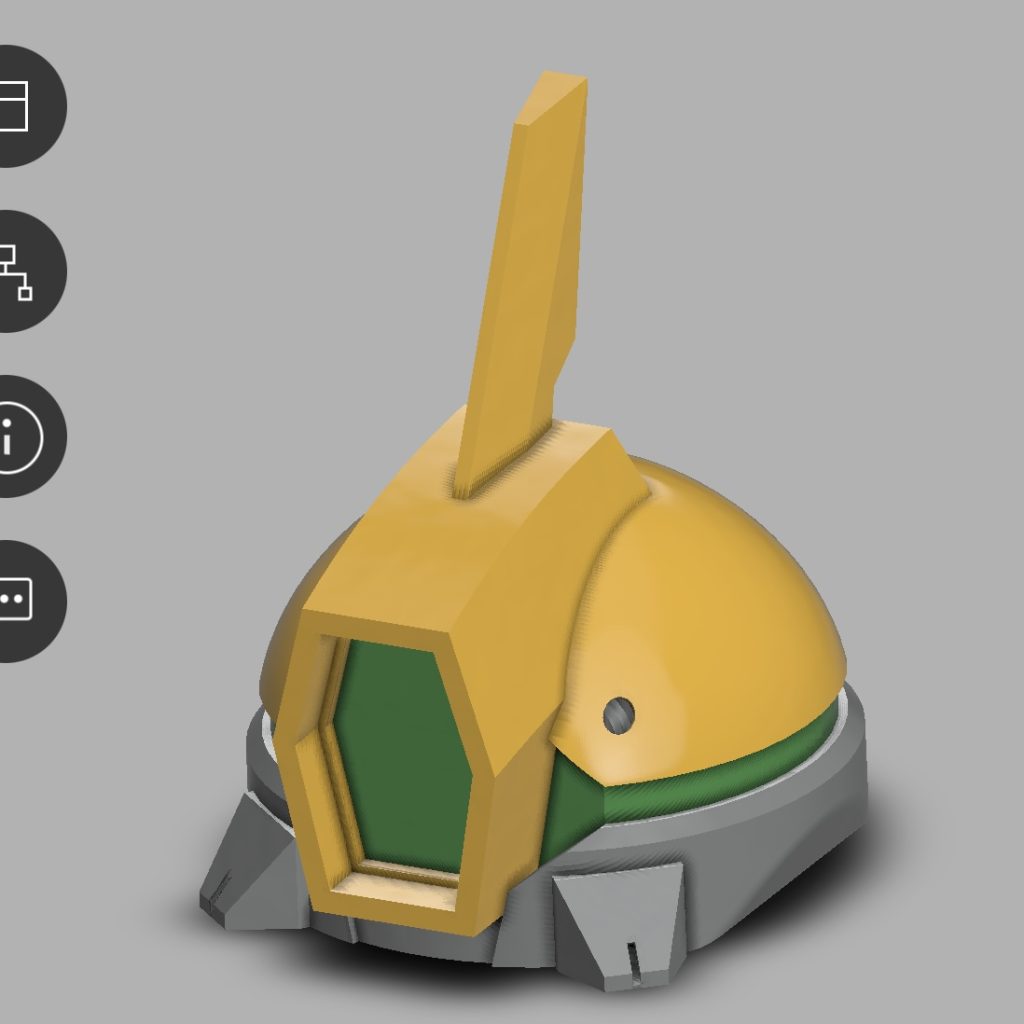 パチ組み後に頭部のモデリングですこれとは別にバオリパックの頭部もモデリングしました