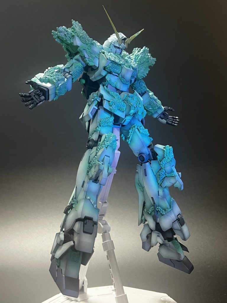 アスク 英語 MGユニコーンガンダム光の結晶体全塗装品