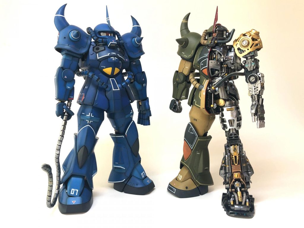 もともとこのラルグフとの比較用に買ったジャンクの素組みがうまく化けたのではないでしょうか。