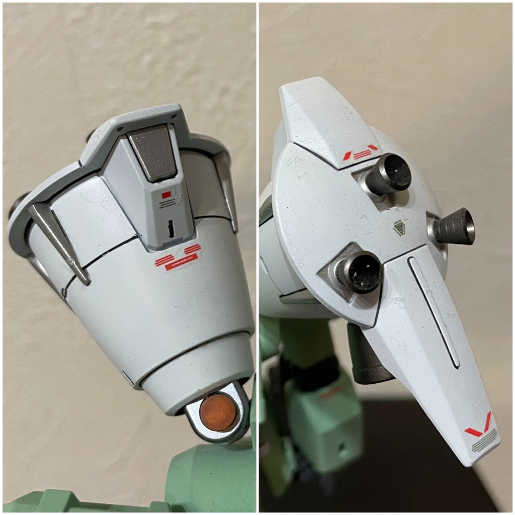 GP01fbのユニバーサルブーストポッドを組み付けてます。燃費は試製なので、度外視ということで。😵