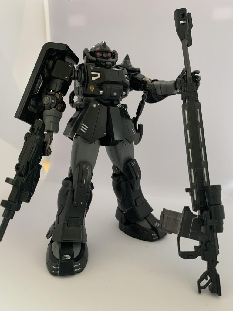 ジャンクで見つけたアクトザクキシリア部隊機を一部改造しました。