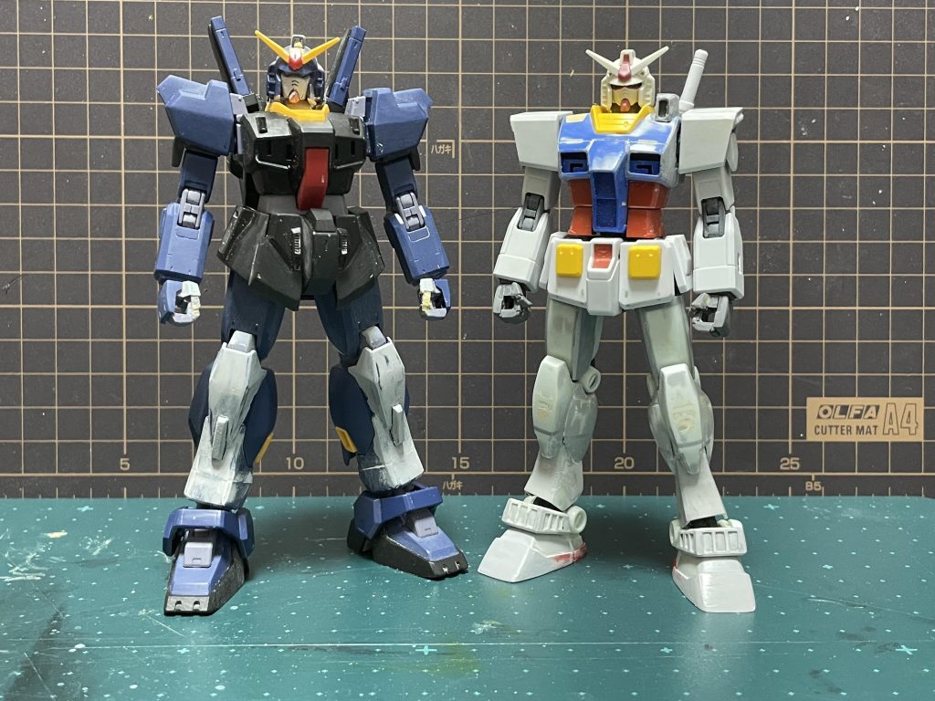 隣に並べるガンダムMk-Ⅱの顔を設定画に寄せたくなってしまい、そうすると違和感を覚えるようになりました。