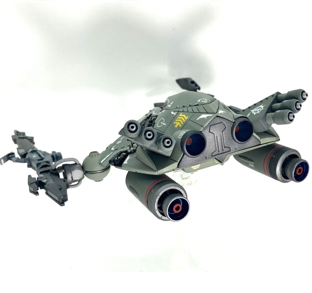 背面はシンプルにしました。というより途中でこれでいいやと満足して塗装工程に入りました。