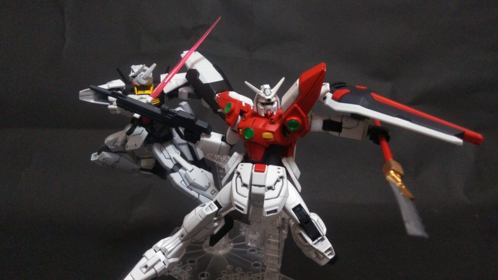 ガンダムAGE-Xとのツーショット