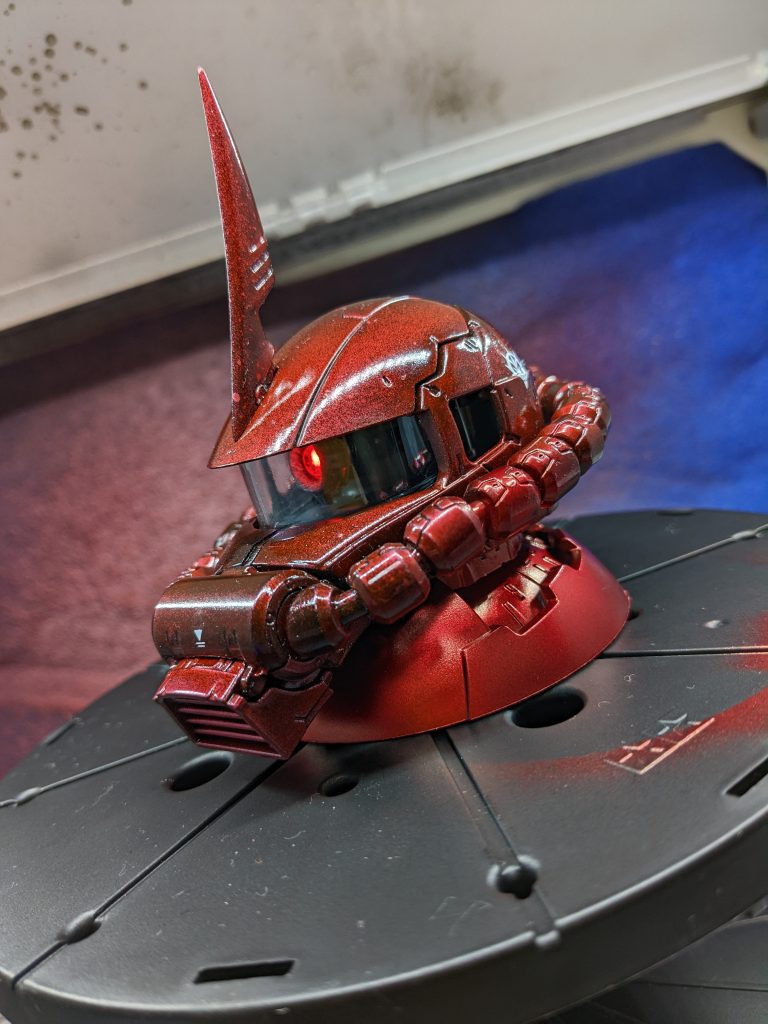 塗装はガイアカラーのExブラック→スターブライトシルバー→Mr.カラーのクリアーレッド→Exクリアーです。