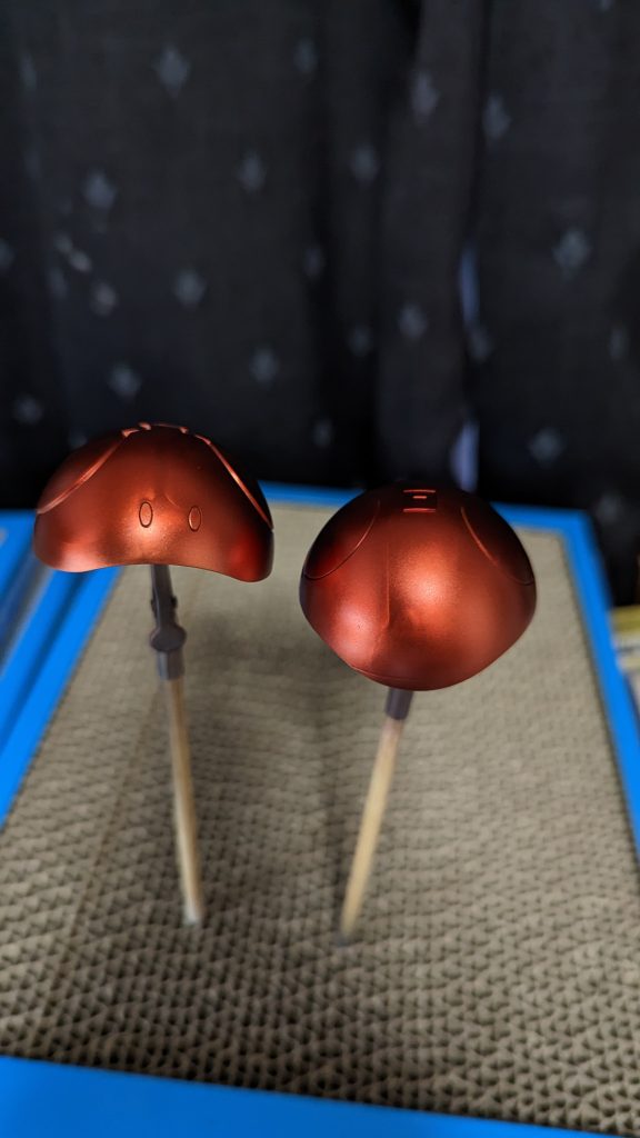 サザビーのSPコーティングポイ感じになりました。この段階で止めるのも良いと感じました。今回は、とことん塗るのですが。