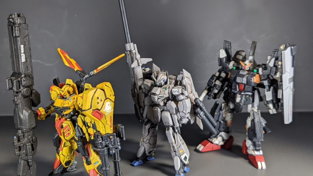 最後に一枚…ガンダムチームB（ベータ）小隊出撃(^^)/✨