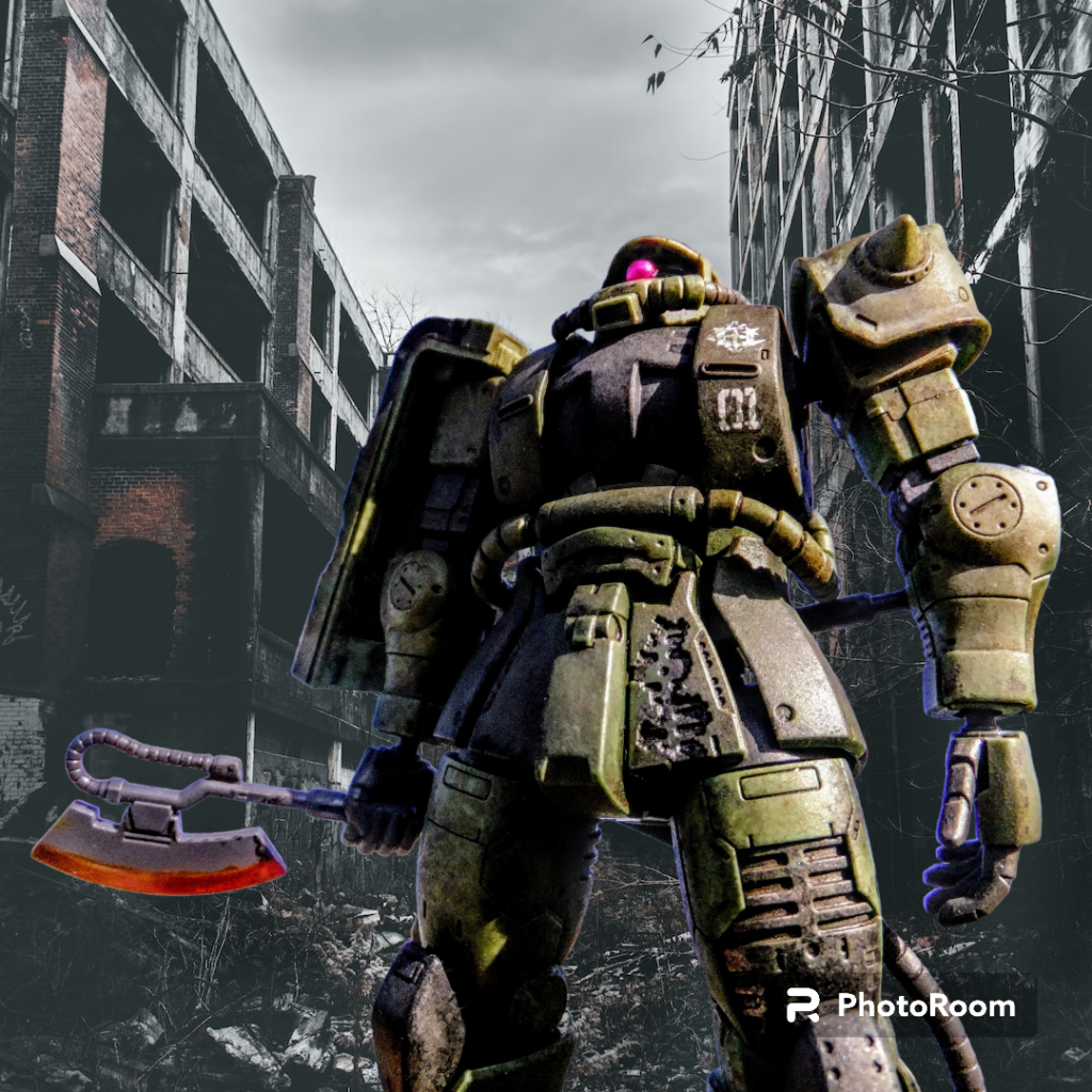 今回の「〆」はククルス・ドアンザクです😁過去作品では無く？新規撮り直し⇒編集しています😅最後迄お付き合い頂きましてありがとうございました　m(_ _)m