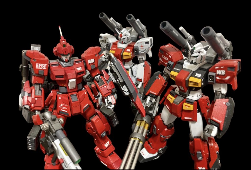 元々想定してなかったけど、思いつきで昨年ガンキャノン後継機として作ったガンダム6号機の108.109に近づけてWBの107にしちゃいました。遊びですから