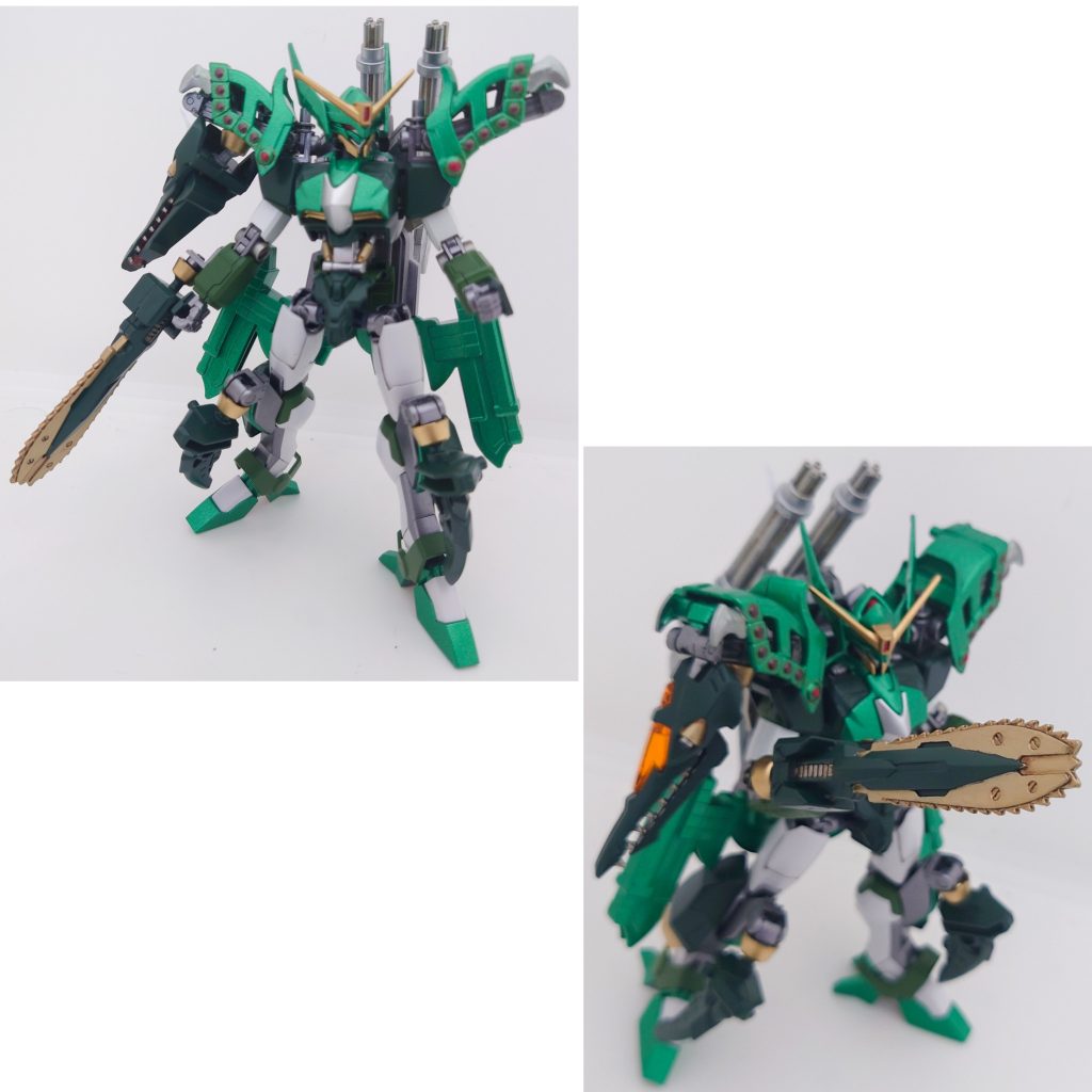 武器その3。テールソー。左肩に装備している武器も右腕に装備できます。
