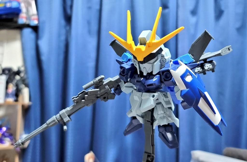 手元にあったストライクダガーのシールドをつけて仮組みが終わった姿