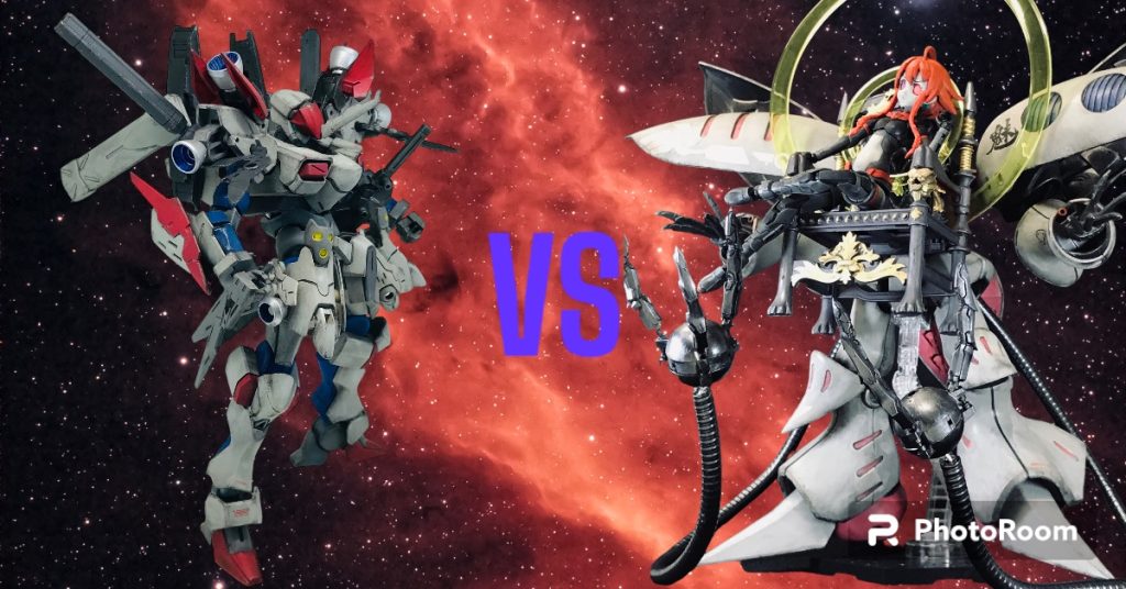 スーパータママロボ Mk-3 VS エイリアンクイーンタママ「こんなヤツ…コテンパンにやっつけて！軍曹さんにボクのカッコいいところを見てもらうですぅ〜 ❤︎」