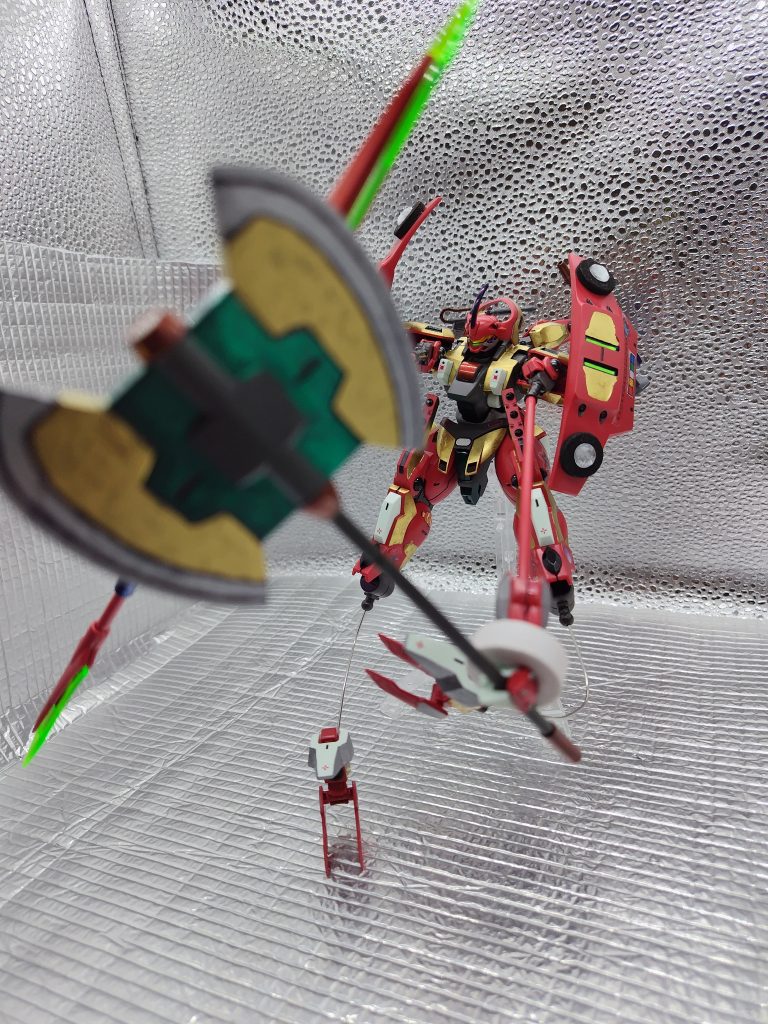 前腕とあし部を伸ばした状態。 