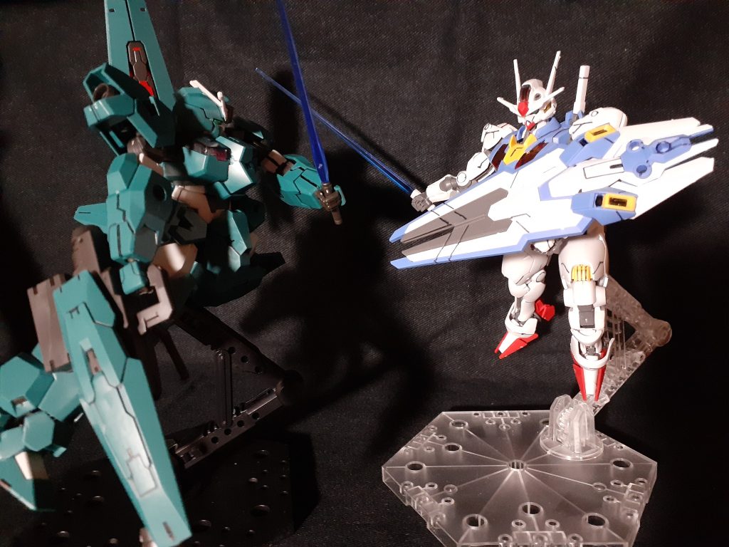 ルブリスウルのページでもあげた決闘の場面をこちらでも載せます。写真のエアリアルは同じキットです。