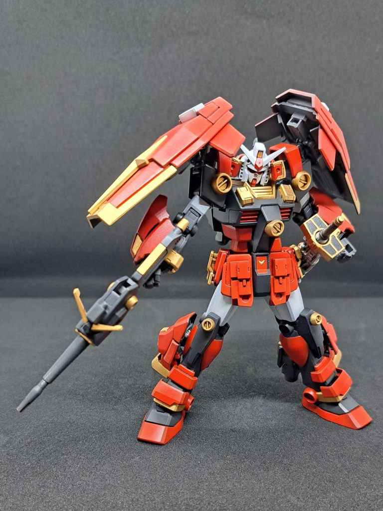 火縄銃みたいにしたかったのですがこれが限界です。刀は腰の横に装着できますが鞘はありません。