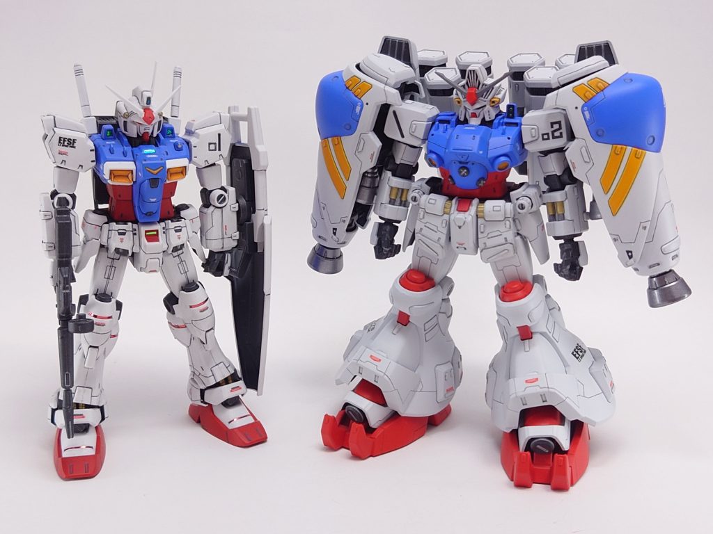 以前アップしたGP01と記念撮影🎵同じGPシリーズなのにかなり大きさが違います💡GPシリーズはカッコイイっすねー✨ちょい前にプレバンでデンドロ予約やってましたが作っても置き場無いので諦めました😭欲しかったけどなぁ・・・・HGメカニクスで我慢します👍でもREVIVE版かVer2.0とかになったら買っちゃうかも(笑)