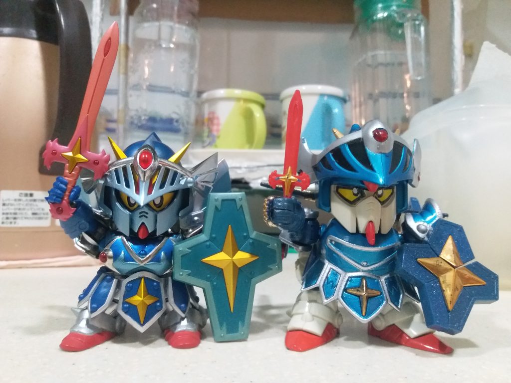 SDX VS 元祖SD FAナイトガンダム–2枚目/制作者：LUNLUN（邪道可動）