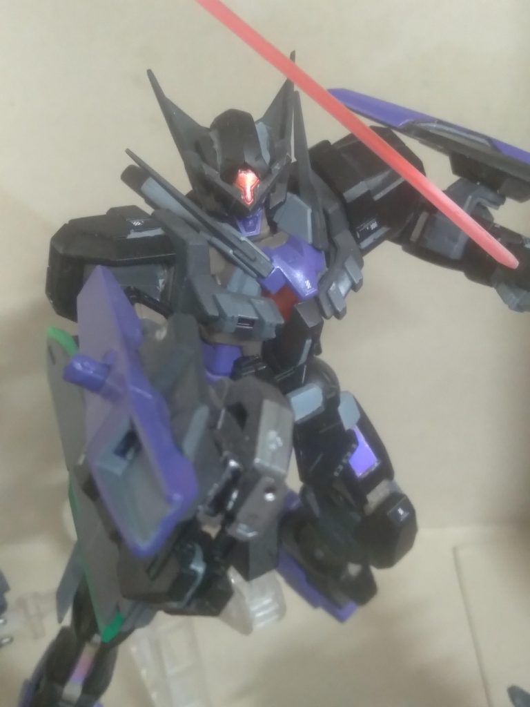 Close up with the gn beam saber drawn